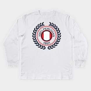 Peruvian Shield Kids Long Sleeve T-Shirt